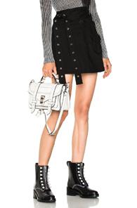 Proenza Schouler Twill Coating Cotton Wrap Skirt In Black