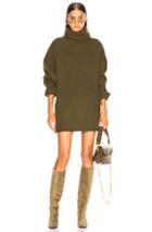 Acne Studios Oversized Turtleneck Sweater In Green