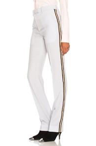 Calvin Klein 205w39nyc Wool Gabardine Side Stripe Trousers In Blue