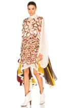 Chloe Silk Dress In White,neutrals,abstract
