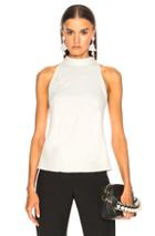 Brandon Maxwell Bow Back Blouse In White