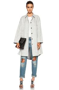 Mm6 By Maison Martin Margiela Double Face Linen-blend Jacket In White