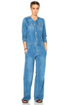 Isabel Marant Etoile Ojima Fluffy Jean Jumpsuit In Blue