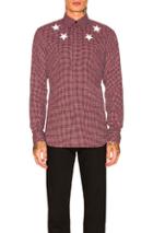 Givenchy Plaid Shirt In Abstract,checkered & Plaid,red