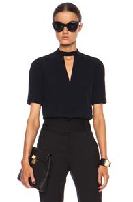 A.l.c. Ras Viscose-blend Top In Blue,black