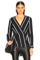 Rag & Bone Debbie Top In Blue,stripes,white