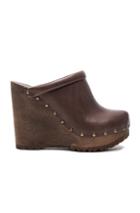 See By Chloe Leather Clive Wedges In Brown