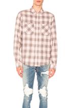 Amiri Faded Plaid Shirt In Pink,checkered & Plaid