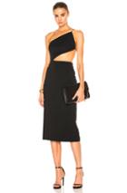 Cushnie Et Ochs Cindy Asymmetric Open Back Dress In Black