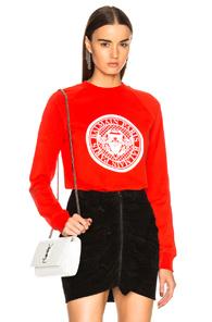 Balmain Coin Crewneck Sweatshirt In Red