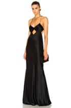 Michelle Mason Cut Out Gown In Black