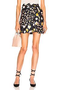 Self-portrait Floral Printed Jacquard Skirt In Black,floral