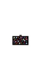 Edie Parker Jean Jewell Clutch In Black,metallics