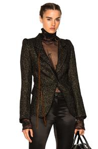 Ann Demeulemeester Blazer In Black,metallics