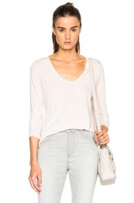 James Perse Heather High Gauge Jersey Tee In Pink,neutrals