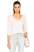 James Perse Heather High Gauge Jersey Tee In Pink,neutrals