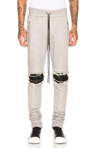 Amiri Mx1 Moto Sweatpants In Gray