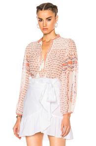 Ulla Johnson Amalia Top In Abstract,pink