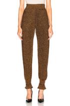 Lanvin Metallic Knit Trousers In Orange,metallics