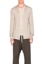 Rick Owens Cashmere Short Cardigan In Neutrals