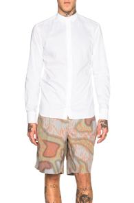 Kolor Embroidered Collar Shirt In White