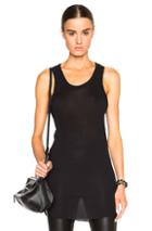 Ann Demeulemeester Ribbed Tank Top In Black