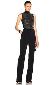 David Koma Metal Studs Jumpsuit In Black