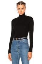 Burberry Button Turtleneck In Black