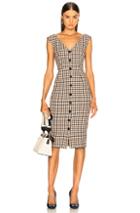 Veronica Beard Lark Dress In Brown,checkered & Plaid,neutrals