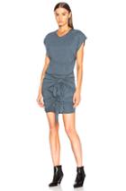 Isabel Marant Etoile Roxane Draped Jersey Dress In Blue