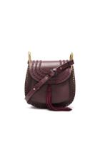 Chloe Small Leather Hudson Bag In Purple