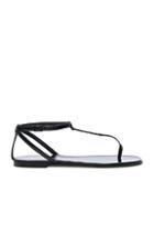 Saint Laurent Patent Leather Nu Pieds Sandals In Black