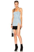 Fausto Puglisi Woven Mini Dress In Blue