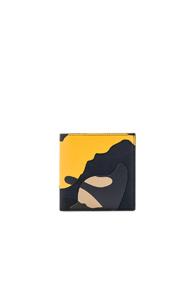 Valentino Billfold Wallet In Black,yellow,abstract