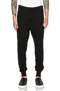Song For The Mute Slim Cotton Track Pants In Black