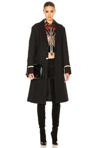 Givenchy Canvas Wool Coat In Black