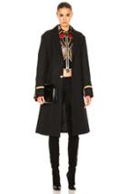 Givenchy Canvas Wool Coat In Black