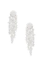 Oscar De La Renta Beaded Cascade Drop Earrings In White