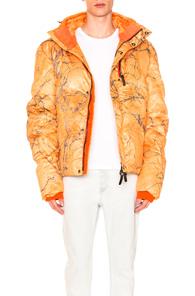 Kru Strato K2 Camo Down Jacket In Abstract,orange