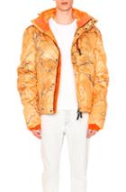 Kru Strato K2 Camo Down Jacket In Abstract,orange