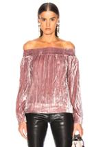Marissa Webb Velvet Amelie Top In Pink