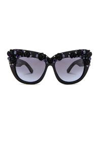 A-morir Billy Sunglasses In Black,floral