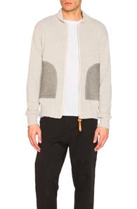 Junya Watanabe Cotton Circular Rib Sweatshirt In Gray