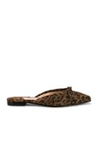 Manolo Blahnik Ballerimu Slide In Animal Print,brown