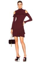 Nicholas Ruffle Knit Dress In Red