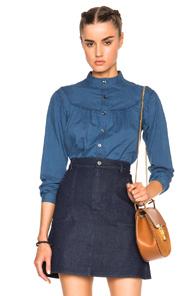 A.p.c. Ingalls Blouse In Blue