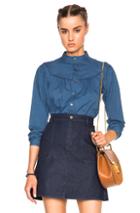 A.p.c. Ingalls Blouse In Blue