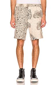 Paria Farzaneh Monochrome Print Shorts In Neutral,paisley