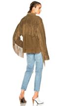 Faith Connexion Suede Fringe Shirt In Neutrals