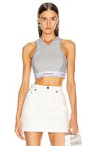 T By Alexander Wang Wash And Go Compact Rib Top In Gray